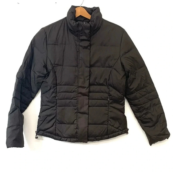 Calvin Klein Puffer Jacket Small  Woman  ‎ Brown Full Zip Pockets  50% Duck Down - Picture 1 of 12